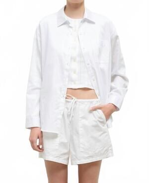 NEW LESET yoko classic button down shirt in white